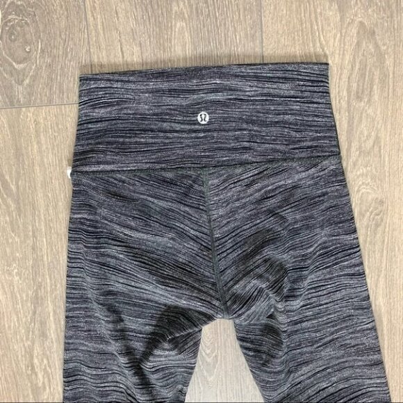 Lululemon Align Pant II *25" Leggings Twillines Ice Grey Black High Rise Waist - Picture 14 of 16